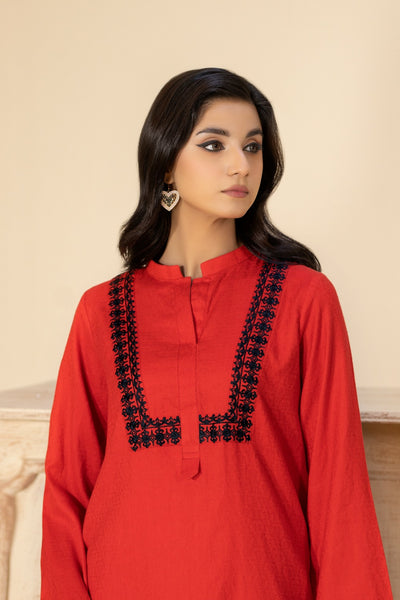 LW-11 Red Embroidered 2Pc