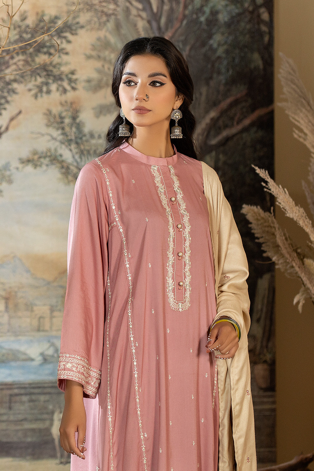 LW2-05 Pink Embroidered 3Pc
