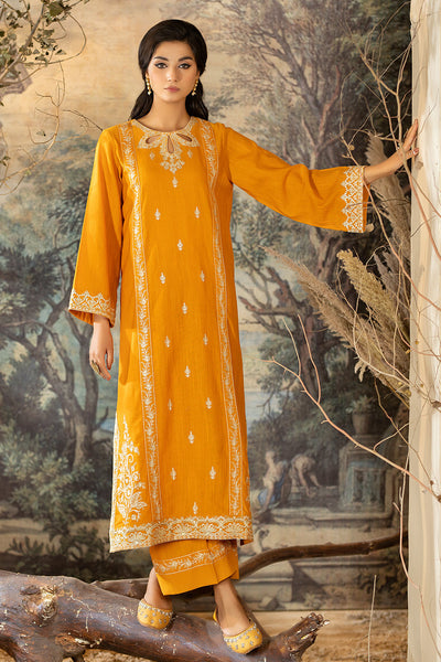 LW2-06 mustard Embroidered 2Pc